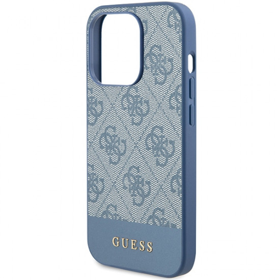 Guess GUHCP15XG4GLBL iPhone 15 Pro Max 6.7" blue hardcase 4G Stripe Collection