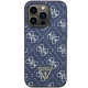 Guess GUHCP15XPG4GPB iPhone 15 Pro Max 6.7" blue hardcase 4G Triangle Metal Logo