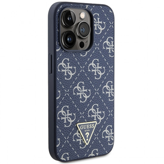 Guess GUHCP15XPG4GPB iPhone 15 Pro Max 6.7" blue hardcase 4G Triangle Metal Logo