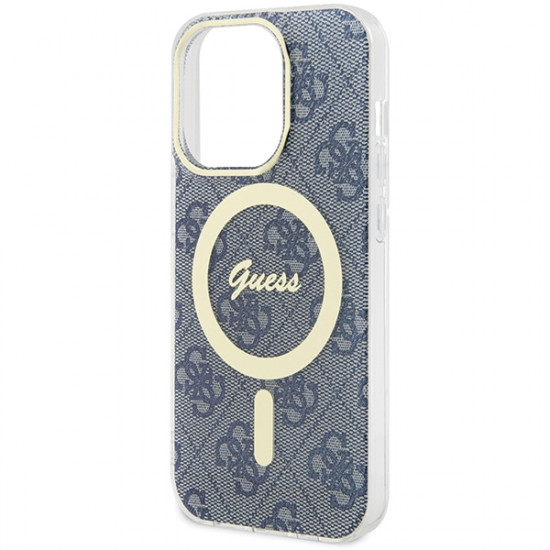 Guess GUHMP15LH4STB iPhone 15 Pro 6.1" blue hardcase IML 4G MagSafe