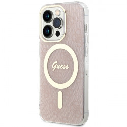 Guess GUHMP15LH4STP iPhone 15 Pro 6.1" pink hardcase IML 4G MagSafe