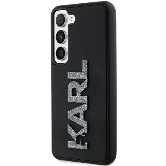 Karl Lagerfeld KLHCS23M3DMBKCK S23+ S916 black hardcase 3D Rubber Glitter Logo