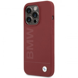 BMW BMHMP15LSLBLRE iPhone 15 Pro 6.1" red hardcase Silicone Big Logo MagSafe
