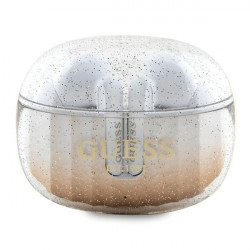 Guess Bluetooth Headphones GUTWSHDGKEED TWS + Docking Station gold Glitter Gradient