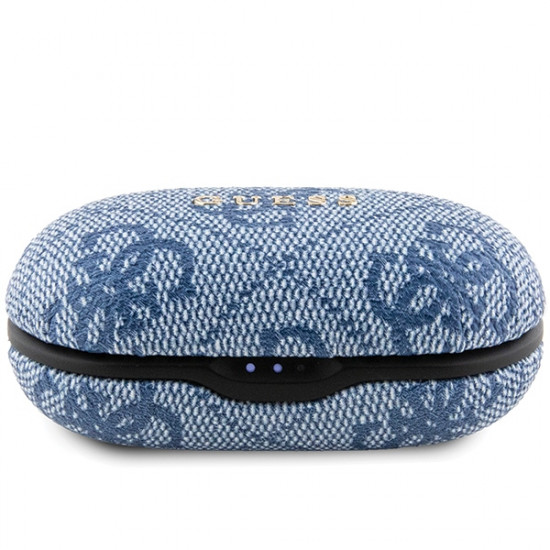 Guess Bluetooth Headphones GUTWSP4EGB TWS + Docking Station ENC blue 4G Metal