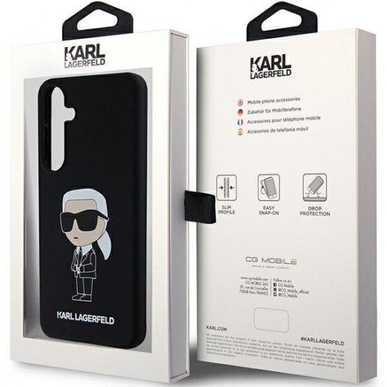 Karl Lagerfeld KLHCS24SSNIKBCK S24 S921 hardcase black Silicone Ikonik