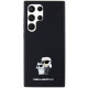 Karl Lagerfeld KLHCS23LSMHKCNPK S23 Ultra S918 hardcase black Silicone Karl&Choupette Metal Pin