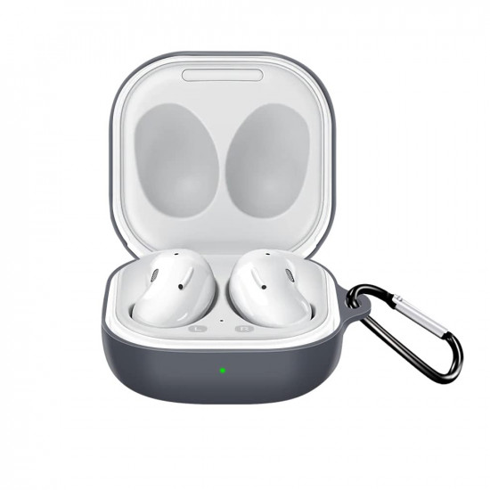 Techsuit  Silicone Case  for Samsung Galaxy Buds FE / 2 Pro / 2 / Live / Pro, Smooth Ultrathin Material  Black