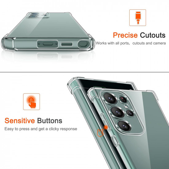 Techsuit Shockproof Clear Silicone Samsung Galaxy S24 Ultra Clear Techsuit Shockproof Clear Silicone Samsung Galaxy S24 Ultra Clear