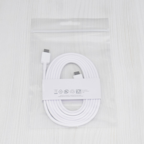 Samsung Data Cable (EP DW767JWE) USB C to Type C, Fast Charging, 25W, 1.8m White (Bulk Packing) Samsung Data Cable (EP DW767JWE) USB C to Type C, Fast Charging, 25W, 1.8m White (Bulk Packing)