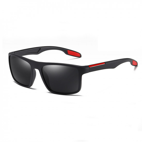 Techsuit  Sunglasses Polarised TR90 (MM101)  UV Protection  Matte Black / Red