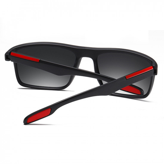 Techsuit  Sunglasses Polarised TR90 (MM101)  UV Protection  Matte Black / Red