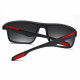 Techsuit  Sunglasses Polarised TR90 (MM101)  UV Protection  Matte Black / Red