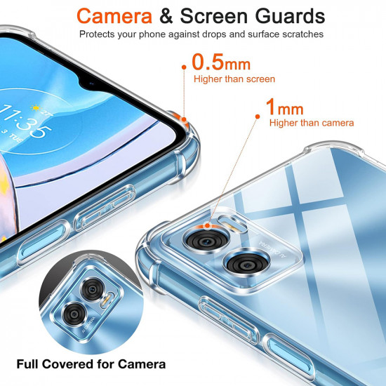 Techsuit  Shockproof Clear Silicone  Motorola Moto E22 / Moto E22i  Clear