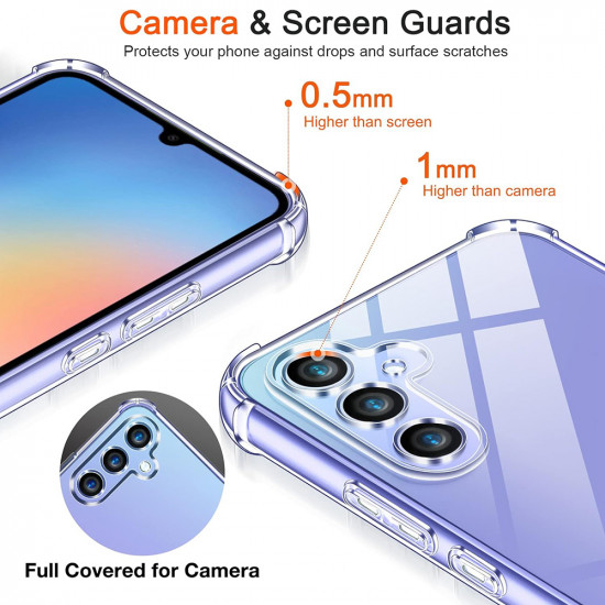 Techsuit Shockproof Clear Silicone Samsung Galaxy A35 5G Clear Techsuit Shockproof Clear Silicone Samsung Galaxy A35 5G Clear