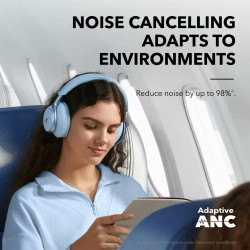 Anker Wireless Headphones SoundCore Space One (A3035G31) Bluetooth 5.3, Active Noise Cancelling, Hi Res Blue Anker Wireless Headphones SoundCore Space One (A3035G31) Bluetooth 5.3, Active Noise Cancelling, Hi Res Blue