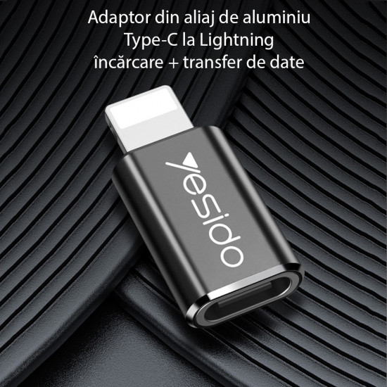 Yesido  OTG Adapter (GS03)  Lightning to Type C, Plug & Play, 480Mbps  Black