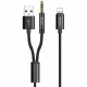 Yesido  Audio Cable Adapter (YAU18)  Lightning to USB, Jack 3.5mm  Black