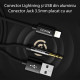 Yesido  Audio Cable Adapter (YAU18)  Lightning to USB, Jack 3.5mm  Black