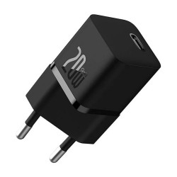 Baseus  Wall Charger (CCGN050101)  GaN, Type C, Fast Charging, 20W  Black