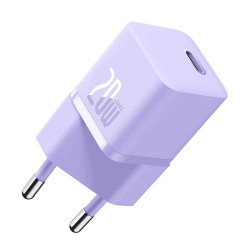 Baseus  Wall Charger (CCGN050105)  GaN, Type C, Fast Charging, 20W  Purple