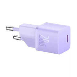 Baseus  Wall Charger (CCGN050105)  GaN, Type C, Fast Charging, 20W  Purple