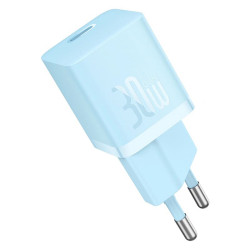 Baseus  Wall Charger (CCGN070603)  GaN, Type C, Fast Charging, 30W  Blue