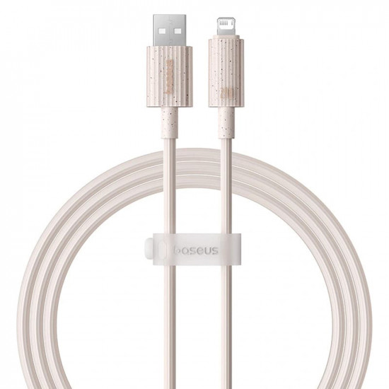 Baseus  Data Cable Habitat Series (P10360200421 00)  USB to Lightning, 480Mbps, 2.4A, 1m  Wheat Pink