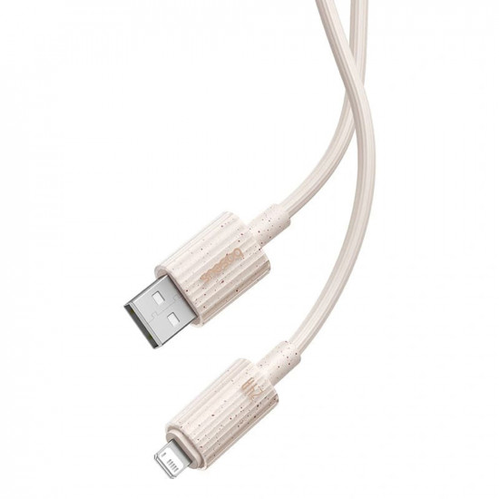 Baseus  Data Cable Habitat Series (P10360200421 00)  USB to Lightning, 480Mbps, 2.4A, 1m  Wheat Pink