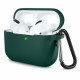 Techsuit  Silicone Case  for Apple AirPods Pro 1 / 2, Smooth Ultrathin Material  Dark Green