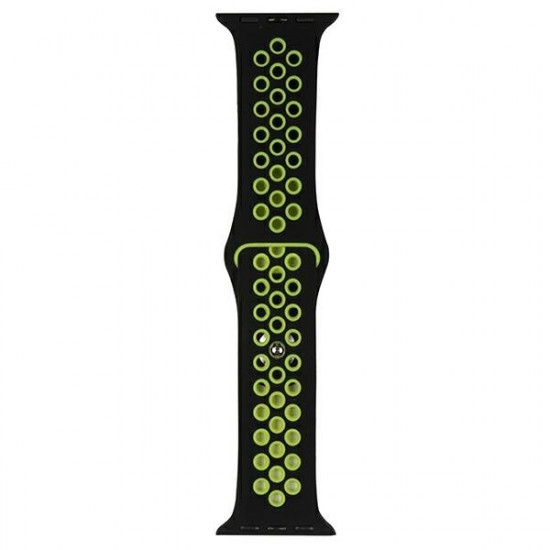Beline Apple Watch Strap Sport Silicone 42/44/45/49mm black/lime