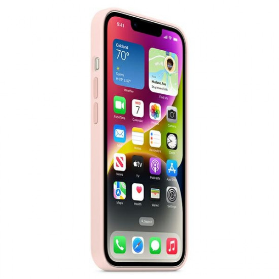 Apple MPT73ZM/A iPhone 14 Plus 6,7" MagSafe chalk pink Silicone Case Apple MPT73ZM/A iPhone 14 Plus 6,7" MagSafe chalk pink Silicone Case
