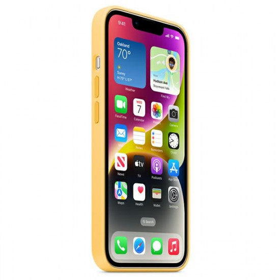Apple MPTD3ZM/A iPhone 14 Plus 6,7" MagSafe sunglow Silicone Case Apple MPTD3ZM/A iPhone 14 Plus 6,7" MagSafe sunglow Silicone Case