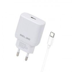 Beline wall charger 1x USB-C 30W + USB-C cable white PD 3.0 BLNCW30C