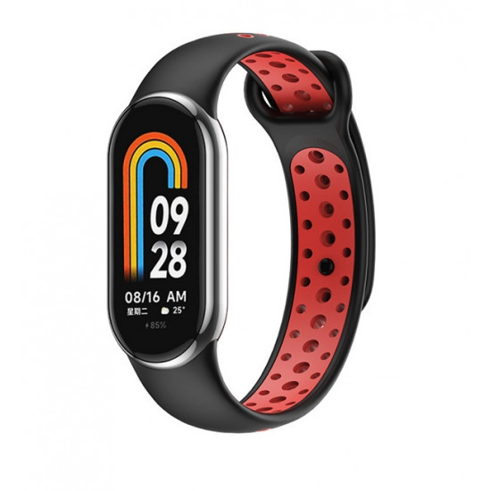 Beline Strap Mi Band 8 design black-red