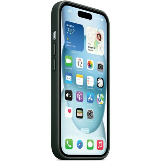 Apple MT4F3ZM/A iPhone 15 Plus 6.7" MagSafe wieczna zielen/evergreen FineWoven Case Apple MT4F3ZM/A iPhone 15 Plus 6.7" MagSafe wieczna zielen/evergreen FineWoven Case