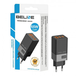Beline wall charger 2x USB-C + 1x USB 65W black (only head) PD 3.0 + QC 3.0 BLN3CB65 GaN