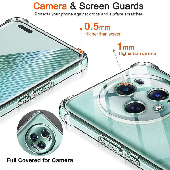 Techsuit Shockproof Clear Silicone Honor Magic5 Pro Clear