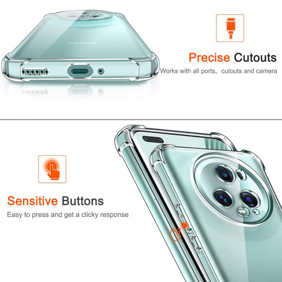 Techsuit Shockproof Clear Silicone Honor Magic5 Pro Clear