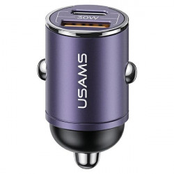 Usams Car Charger C38 US-CC206 (CC206CC02) USB, Type-C, Fast Charging, 30W Purple
