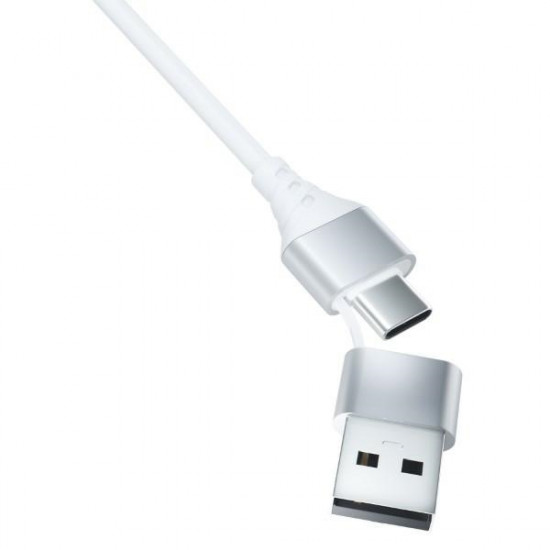 3MK Hyper Cable 3w1 USB-A/USB-C - USB-C/Micro/Lightning 1.5m White Kabel