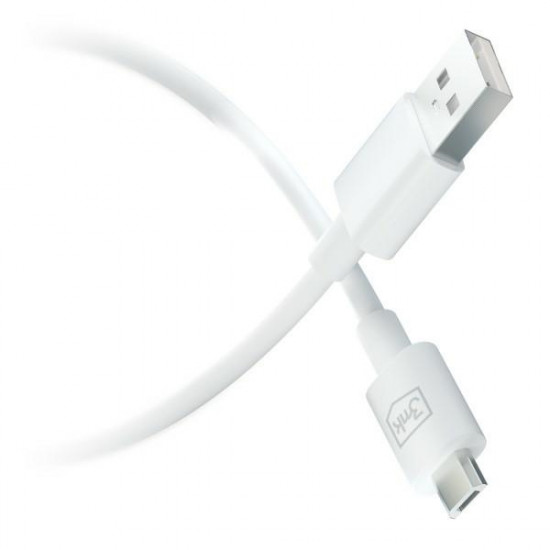 3MK Hyper Cable USB-A - Micro USB 1.2m 5V 2,4A White Kabel