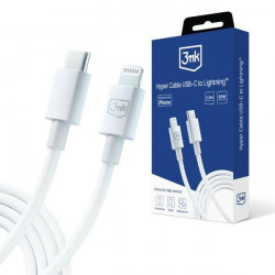 3MK Hyper Cable USB-C - Lightning 20W 1.2m White Kabel 3MK Hyper Cable USB-C - Lightning 20W 1.2m White Kabel