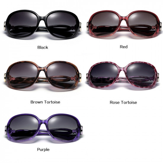 Techsuit Sunglasses Polarized (2962) for Women with UV Protection, PC Purple