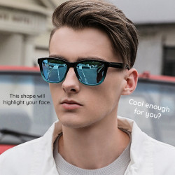 Techsuit Sunglasses Polarized (0717) for Men, with UV Protection Gradient Black / Blue Techsuit Sunglasses Polarized (0717) for Men, with UV Protection Gradient Black / Blue