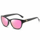 Techsuit Sunglasses Polarized (A572) for Women with UV Protection, PC Black / Pink Mirror