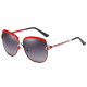 Techsuit Sunglasses Polarized (8702) for Women with UV Protection, Metal Frame Red