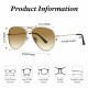 Techsuit Sunglasses Polarized (3025) for Women and Men, with UV Protection and Metal Frame Gold / Brown