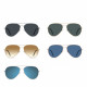 Techsuit Sunglasses Polarized (3025) for Women and Men, with UV Protection and Metal Frame Silver / Ice Blue