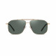 Techsuit Sunglasses Polarized (8538) for Men, with UV Protection, Metal Gold / Blackrish Green